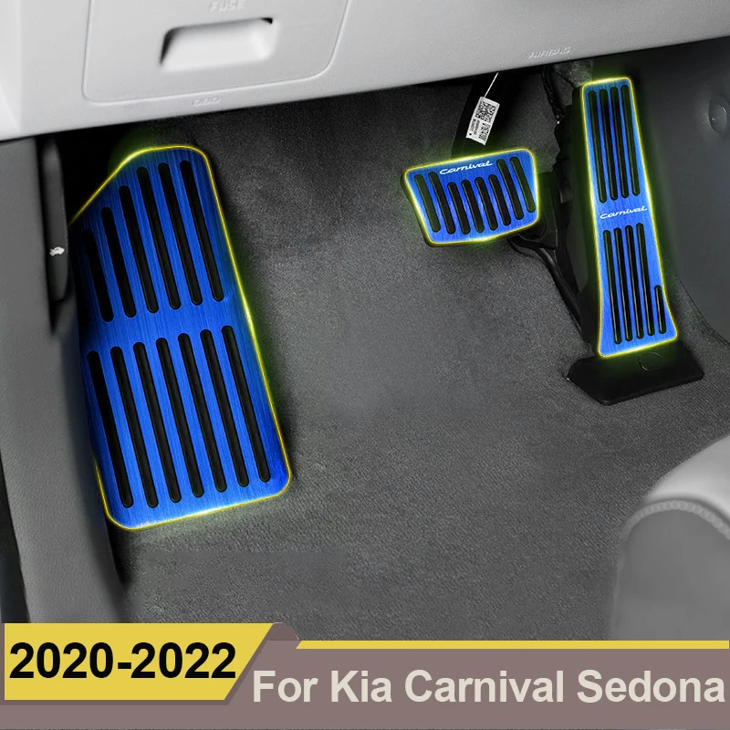 For Kia Carnival Sedona KA4 2020 2021 2022 Car Foot Rest Pedal Fuel Accelerator Brake Pedal Cover Non-Slip Pad Accessories