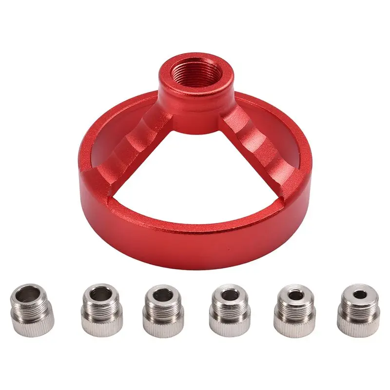 

AEE2-90 Degree Drill Guide 5/6/7/8/9/10Mm Drill Bit Hole Puncher Locator Jig Hinged Hole Opener Woodworking Tools