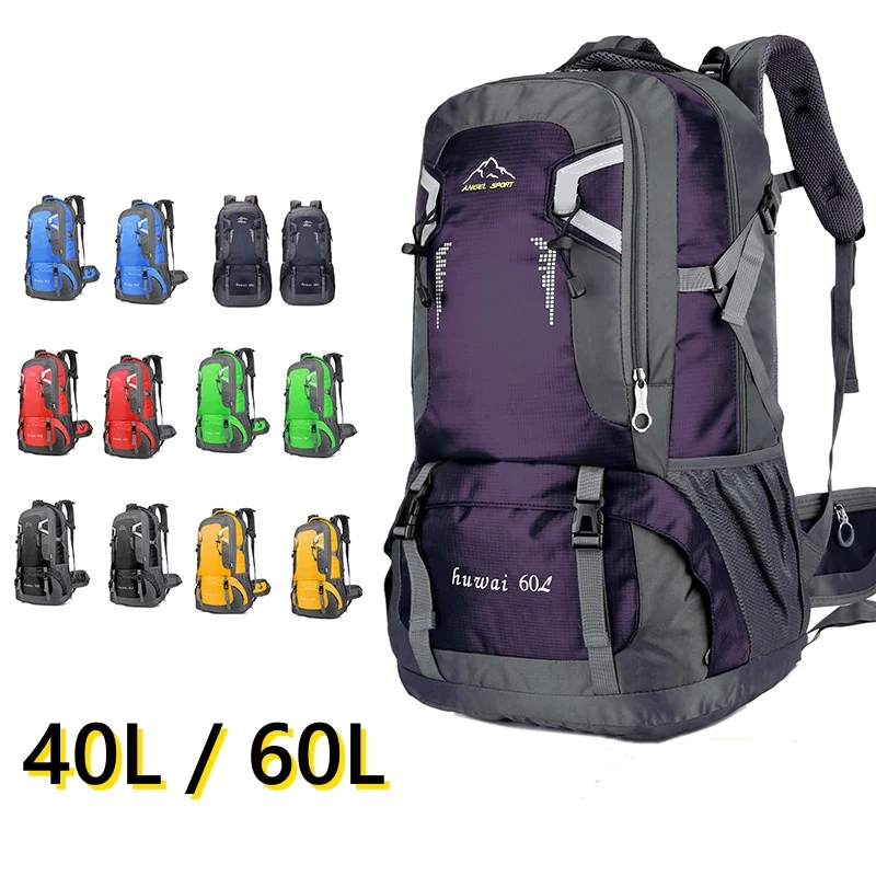 60L 40L Outdoor Hiking Camping Travel Backpack Large Capacity Climbing Sports Bag Men Mountaineering Rucksack Tactical Back back