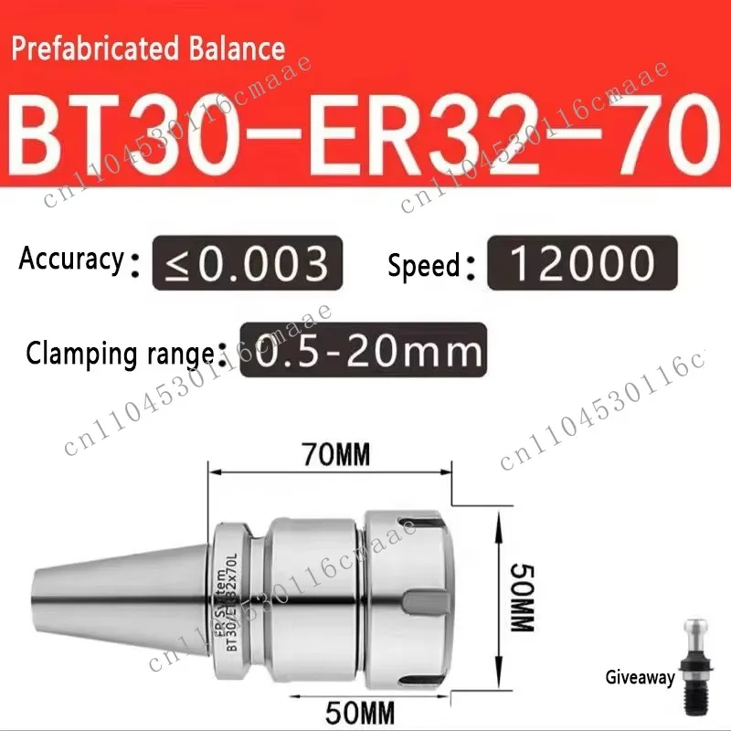 Stainless steel BT30 ISO30 ER32 chuck tool holder numerical control engraving woodworking machinery