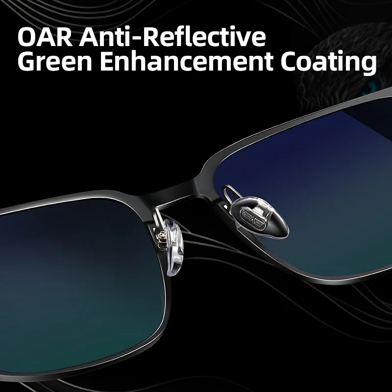 CAPONI High-end Polarized Sunglasses For Men Luxury Carbon Fiber Driving Sun Glasses UV400 High Quality Black Shades BS34621