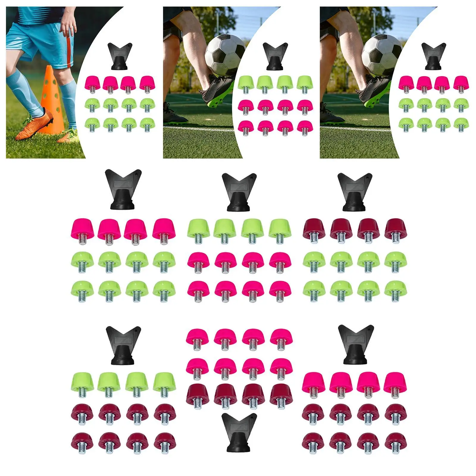 

Профессиональные противоскользящие шипы для футбольных бутс с резьбой M5, стабильные сменные шипы для футбольных бутс, шипы-крючки для футбольных бутс