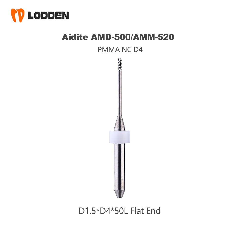 Aidite AMD-500 AMM-520 أزيز طحن الأسنان تيار مستمر طلاء الماس قاطعة المطحنة قطر الحفر 2.0/1.0/0.6/0.3 مللي متر ل PMMA زركونيا