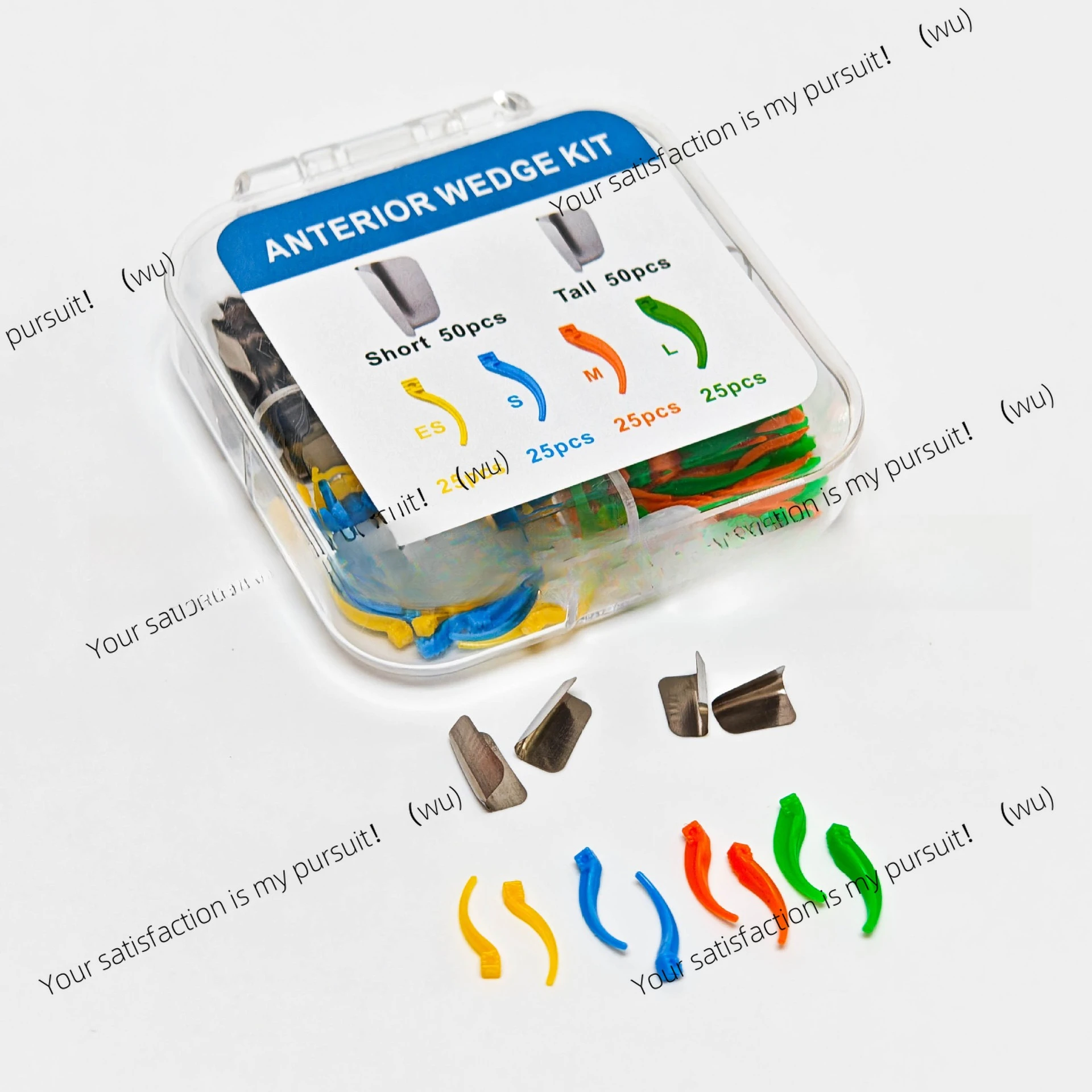 

Dental Anterior Wedge Kit Large/Medium/Small/Ultra Small 4 Size Interdental Wedge Anterior Wedge Kit