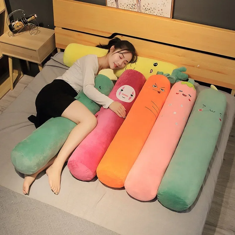 Lovely Cartoon Cylindrical Long Pillow Detachable Washable Side Sleeping Body Pillows Soft Pregnancy Sleep Leg Gripper Pillows