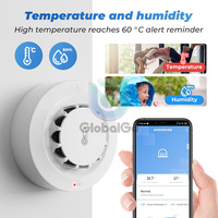 Tuya Wifi Smoke Alarm Temperature And Humidity Sensor 3 in 1 Smart Life Firefighter