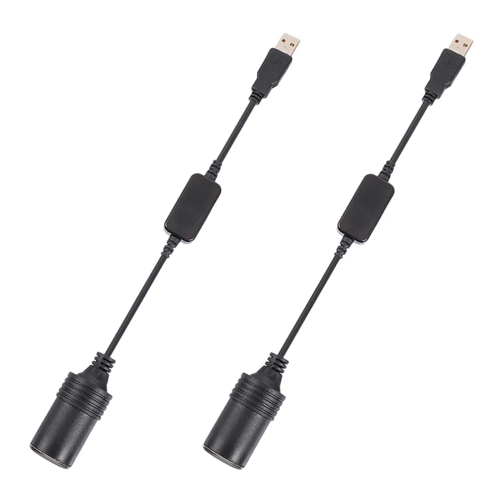 

2pcs Car Cigarette Lighter Adapter 12V Usb Compact Plug Converter For Dash Cam Vehicle Electronics Power Outlet For Car Travel