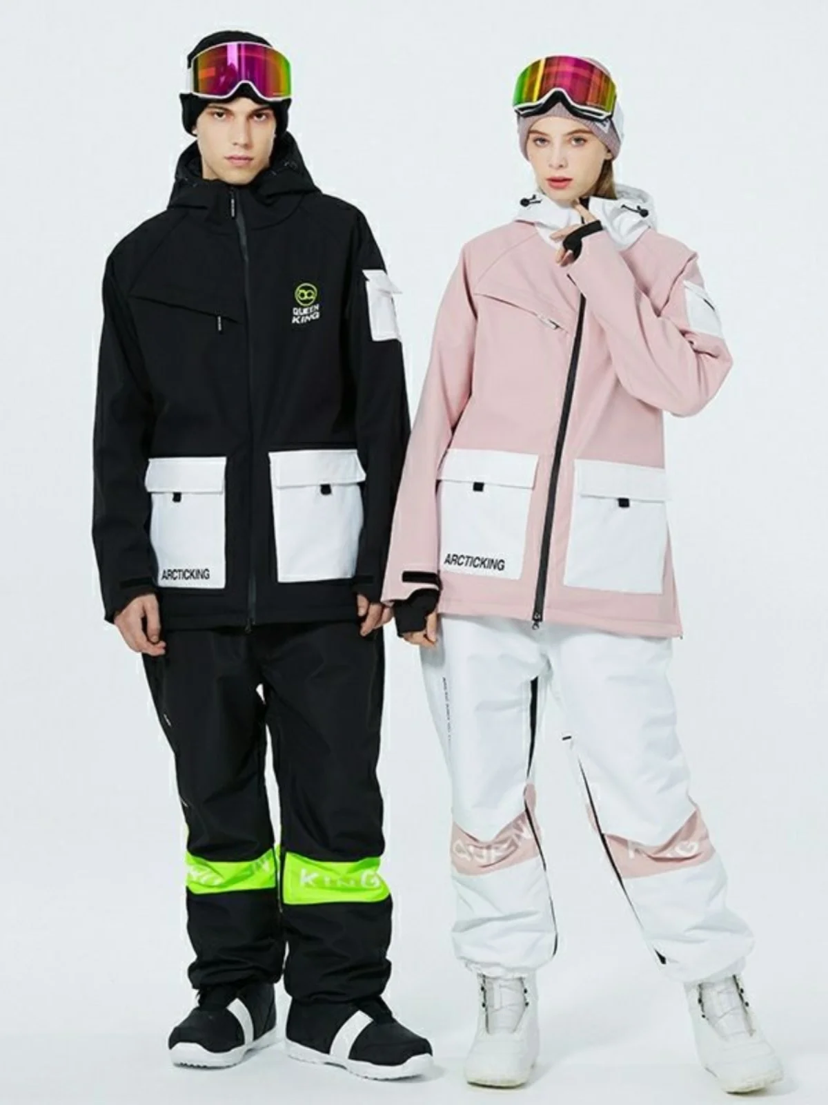 

Winter Outdoor Sports Ski Clothing Windproof, Waterproof and Warm Overalls, Ski Clothes and Pants, Single and Double Boards