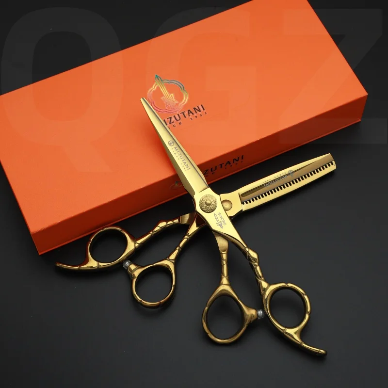 MIZUTANI Professional hair cutting tool, hair salon, hair cutting ultra-thin scissors set, 6.0 inch hair scissors tool VG10