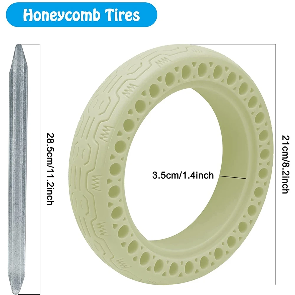 Electric Scooter Tires Honeycomb Replacement Tires for Xiaomi M365/Gotrax GXL V2, 8.5 Inches Solid