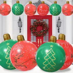 55CM Christmas Inflatable Ball Outdoor Garden Decorations PVC Giant Xmas Ball Christmas Large Balls Toy New Year Party Decors