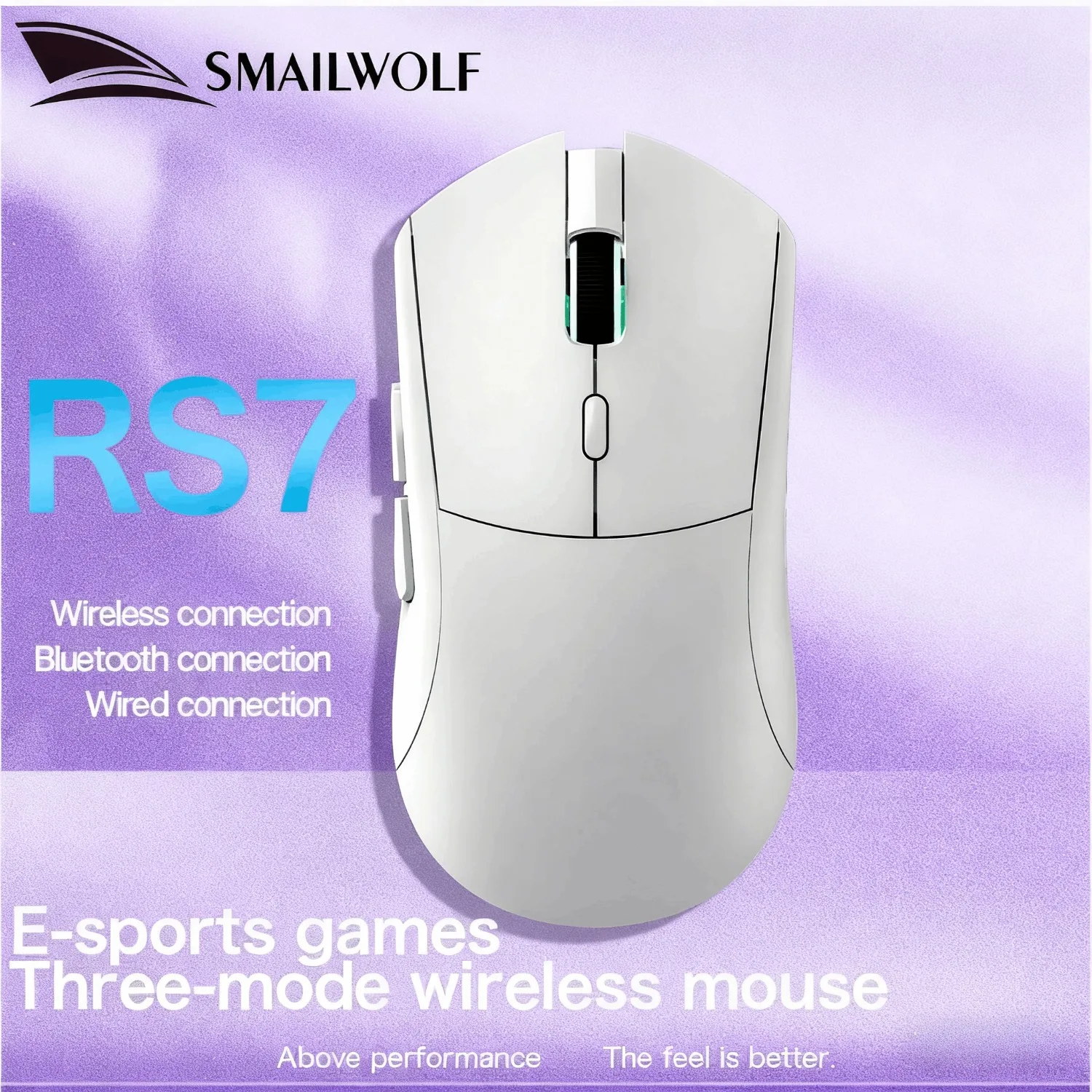 

SMAILWOLF RS7 Bluetooth wireless Ergonomic gaming mouse Tri-mode PAW3311 macro driver 20000dpi For PC Gamer Accessories Gift