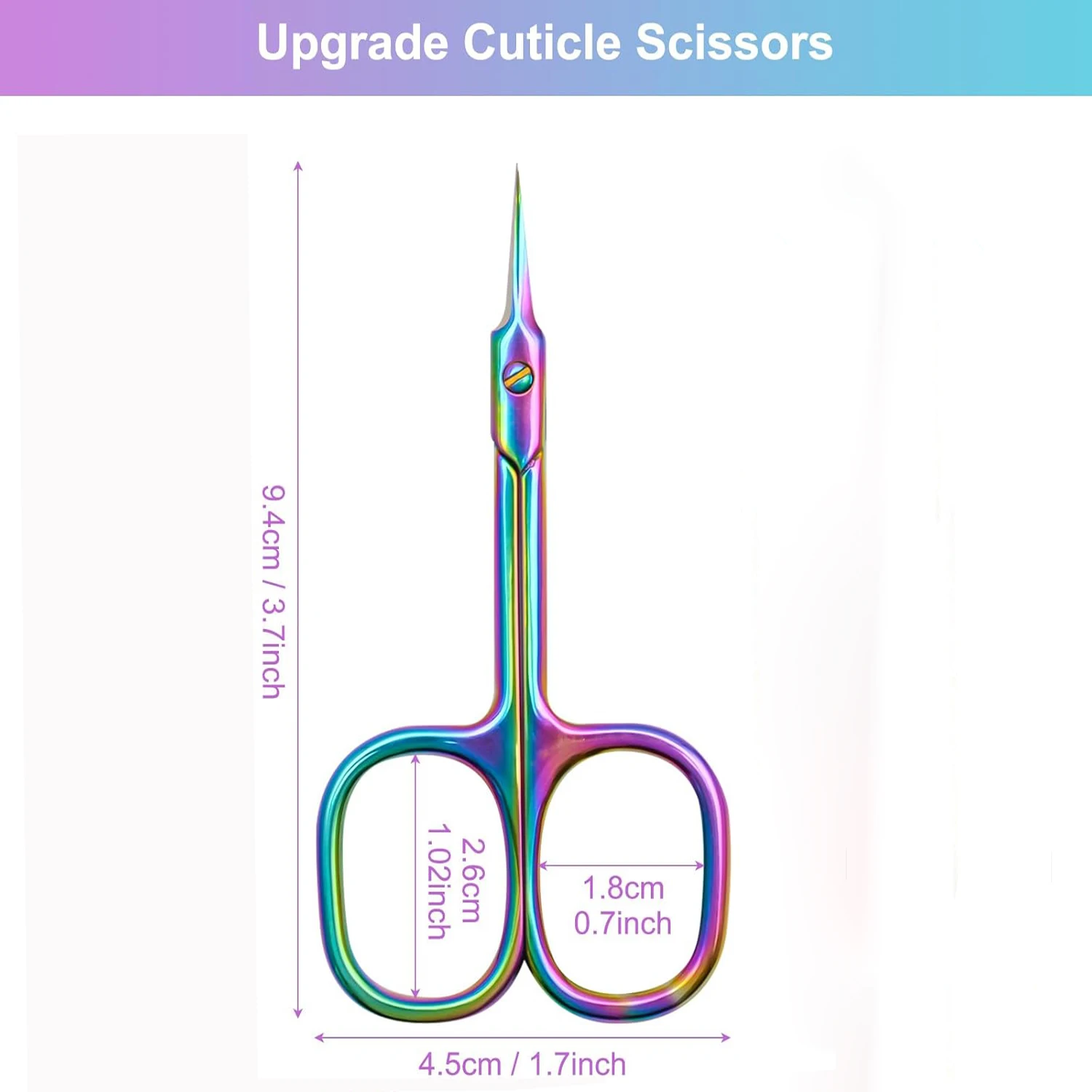 1pc Cuticle Scissors Extra Fine for Manicure and Pedicure Curved Blade Nail Scissors Cuticles Professional Small Scissors