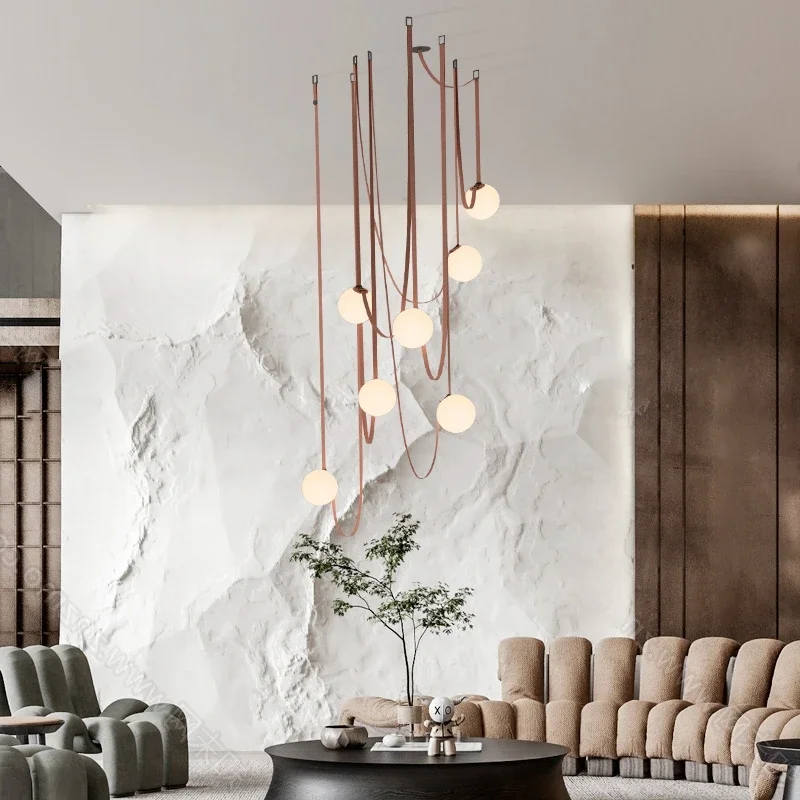 

Designer of Nordic minimalist bedside pendant lamp open-space loft duplex stairwell restaurant pendant lamp