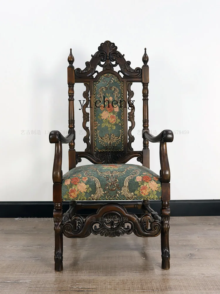 كرسي طعام جديد من الخشب الصلب بالكامل على الطراز الصيني من HJ، شعور فني عتيق لغرفة المعيشة وغرفة الطعام ومسند الظهر وإكسسوارات المنزل