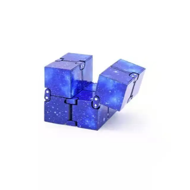 Cubo de metal anti estresse brinquedos fidget fácil jogar girador de mão escritório flip cúbico aliviar o estresse brinquedos para crianças adultos autismo presente