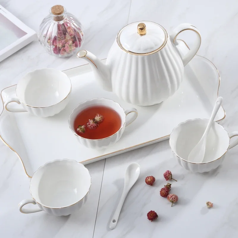 Sakura Ceramic Afternoon Tea Cup Set Vintage American Style Coffee Utensils Living Room Single European Style Coffee Cup Plate