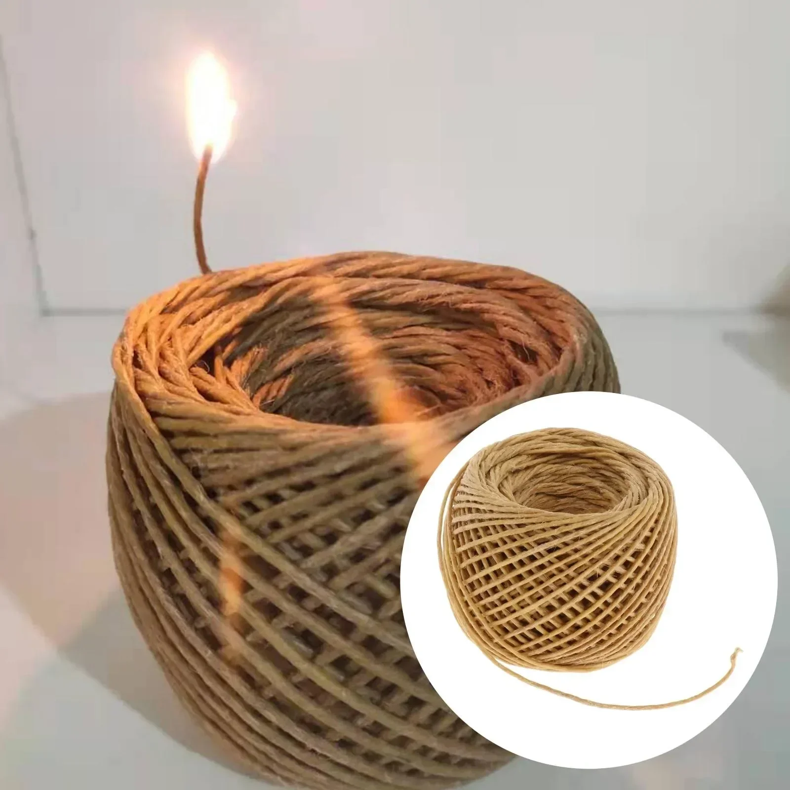 1 Roll 10m Beeswax Wicks Organic Light Hemp Fiber Beeswax Candle For Candle Making Hemps Natural Well Wicks Candle Supplies