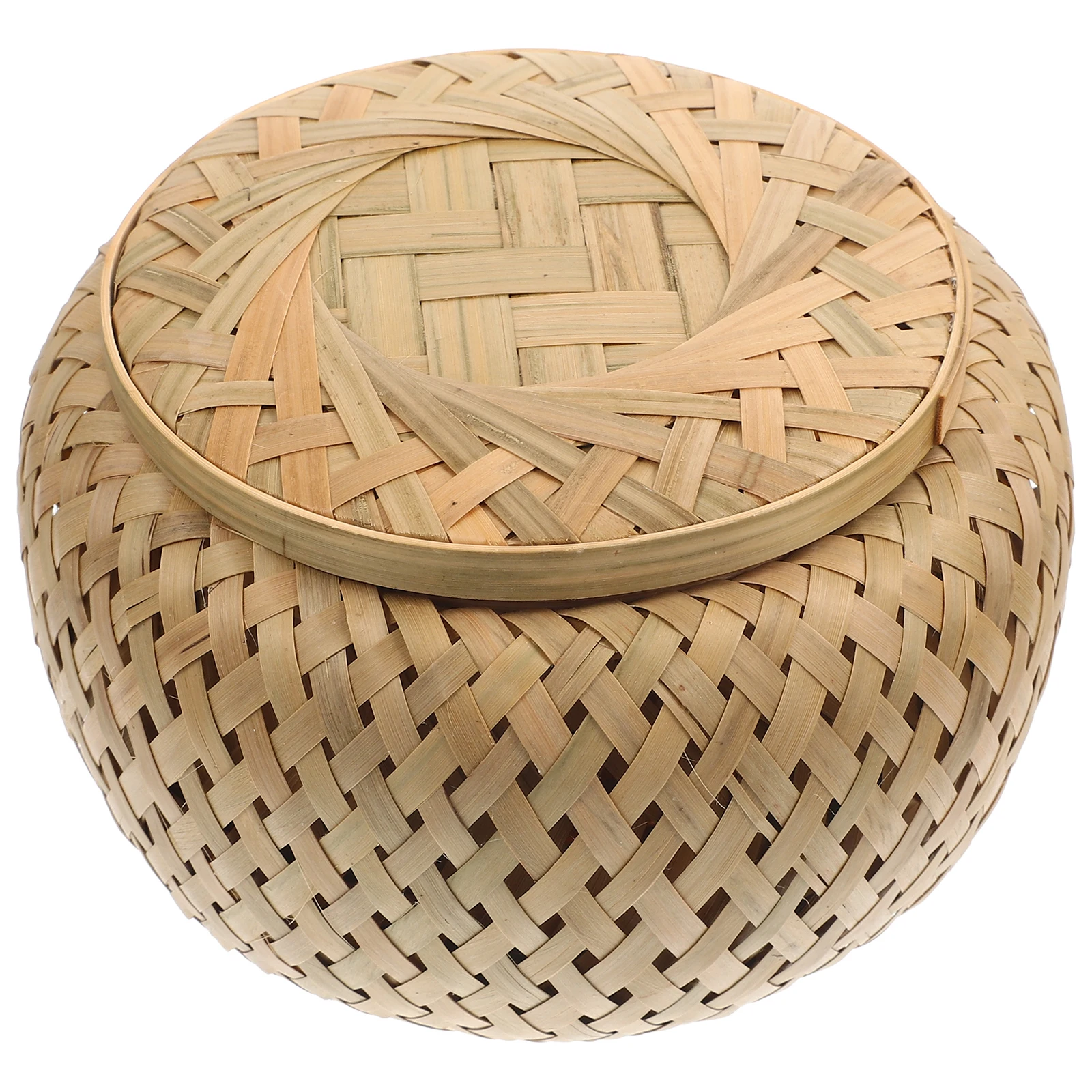 

Bamboo Woven Basket Storage Kitchen Box Holder Small Bread Rattan Handcraft Creative Household Fruit