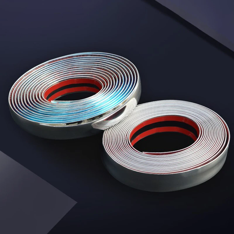 الكروم صب حامي مصد السيارات قطاع شريط الكسوة نافذة الوفير مصبغة الباب المضادة للتصادم ملصق ، اكسسوارات السيارات