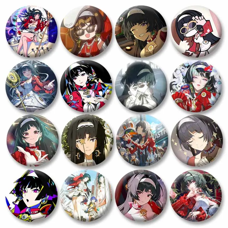Pop Game Zenless Zone Zero Button Pins Cartoon Figure Astra Yao Badge Tinplate Lapel Brooch Accessories Jewelry Gifts for Friend