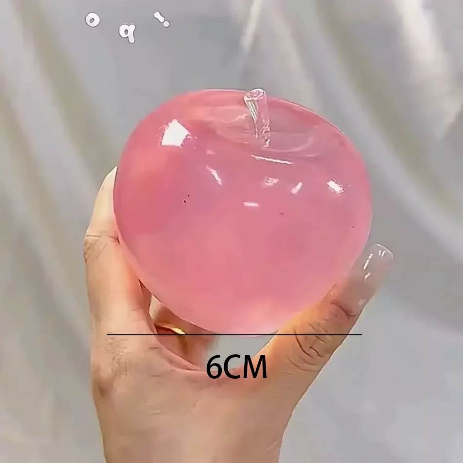 Weicher Quetsch-Apfel in Rosa, Blau und Grün als Sensorisches Fidget-Spielzeug für ADHS und Autismus mit Langsamer Rückfederung für Erwachsene und als Weihnachtsgeschenk – Detail 11