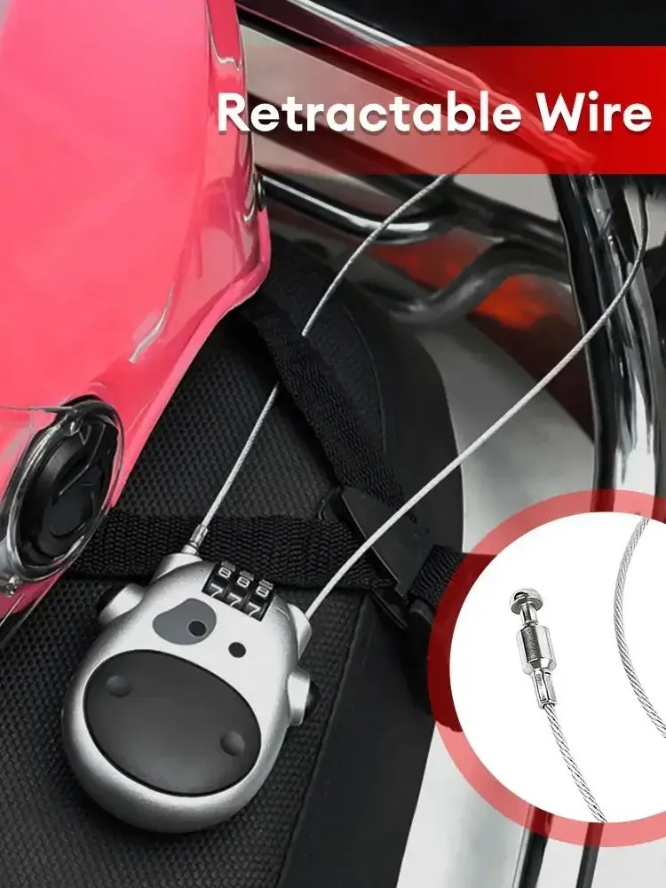 AliExpress Bicycle Steel Cable Lock Suitcase Helmet Retractable Wire Rope Secure Padlock Anti-Theft Mini High-precision Password Locker