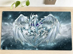 YuGiOh Anime CCG TCG Playmat Stardust Dragon Trading Card Game Mat & Free Bag Anti-slip Rubber Desk Mat Pad Mousepad 60x35cm