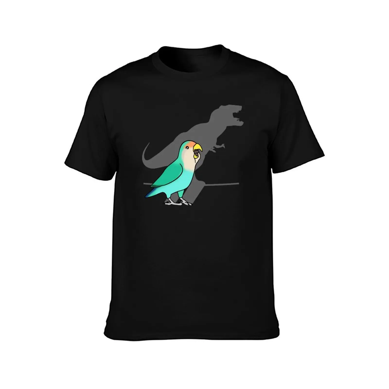 T-Rex Shadow Dutch blue Peach faced Lovebird T-Shirt anime quick drying mens designer t shirt