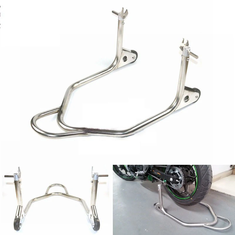 

Motorcycle starting frame stainless steel rear wheel rocker arm support landing parking frame display maintenance