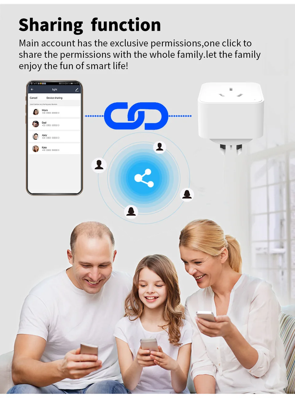AU Tuya Smart WiFi Plug and Socket, With Energy Monitor, Voice Control Alexa/Google, Remote Control and Timer 2.4G WiFi 16A