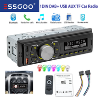 ESSGOO 1DIN DAB+ Universal 12V - 14 Car HD Radio RDS AM FM Double USB Handsfree TF SD AUX-IN Bluetooth 5.0  With Remote Control