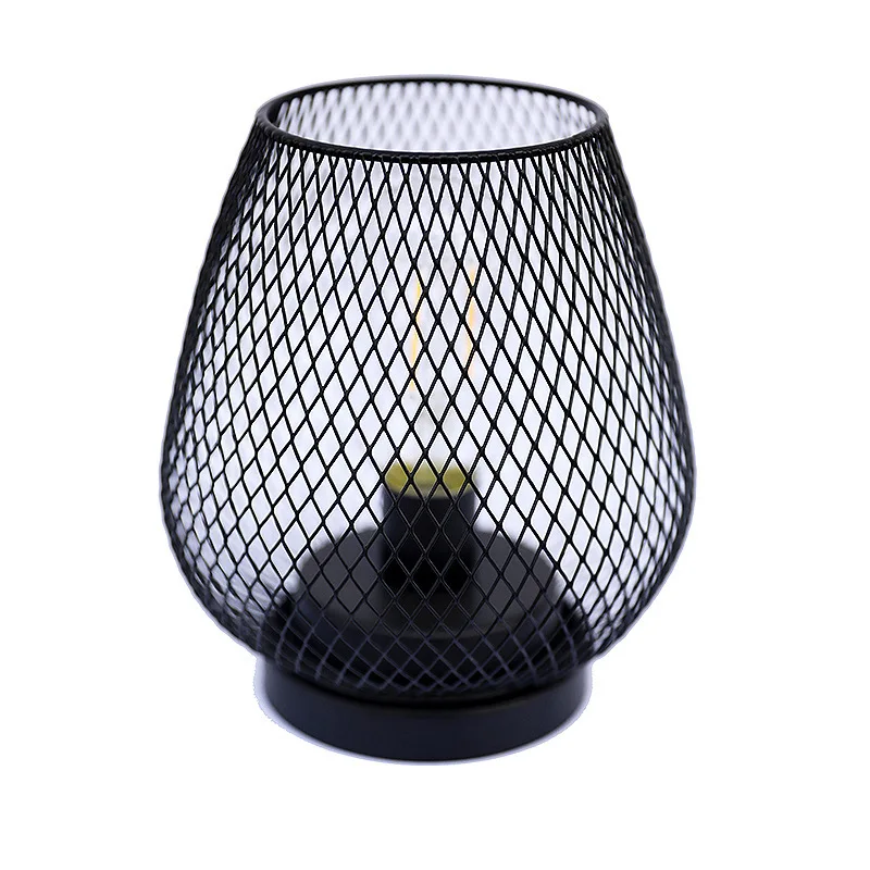 Christmas Iron Wire Mesh LED Creative Table Living Room Study Soft Night Light Cozy Bedroom Student Lighting Lamp