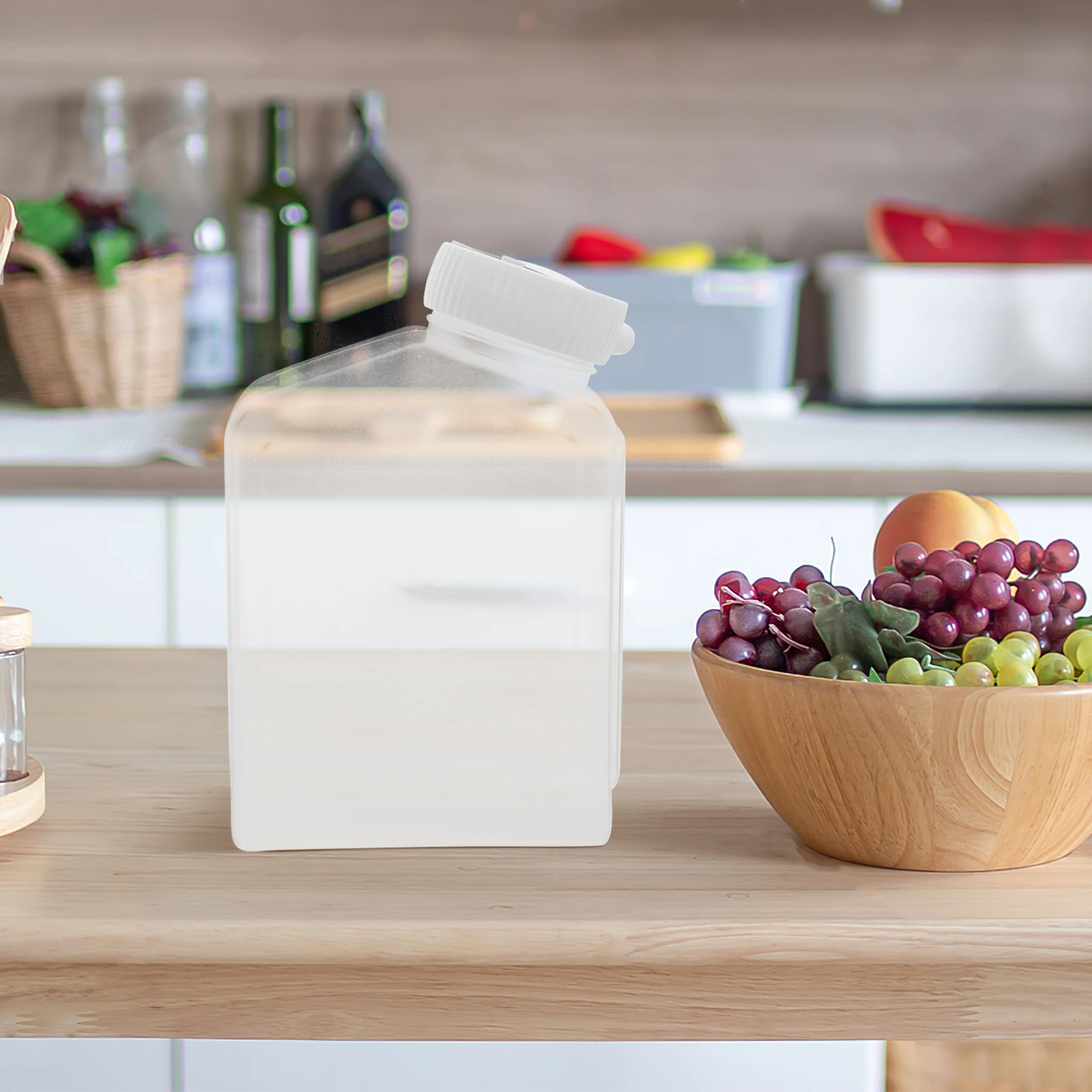 

Plastic Airtight Jar Clear Apothecary Lids Coffee Bean Transparent Cookie Storage Canister Lid Holder Cereal Grain Flour Kitchen