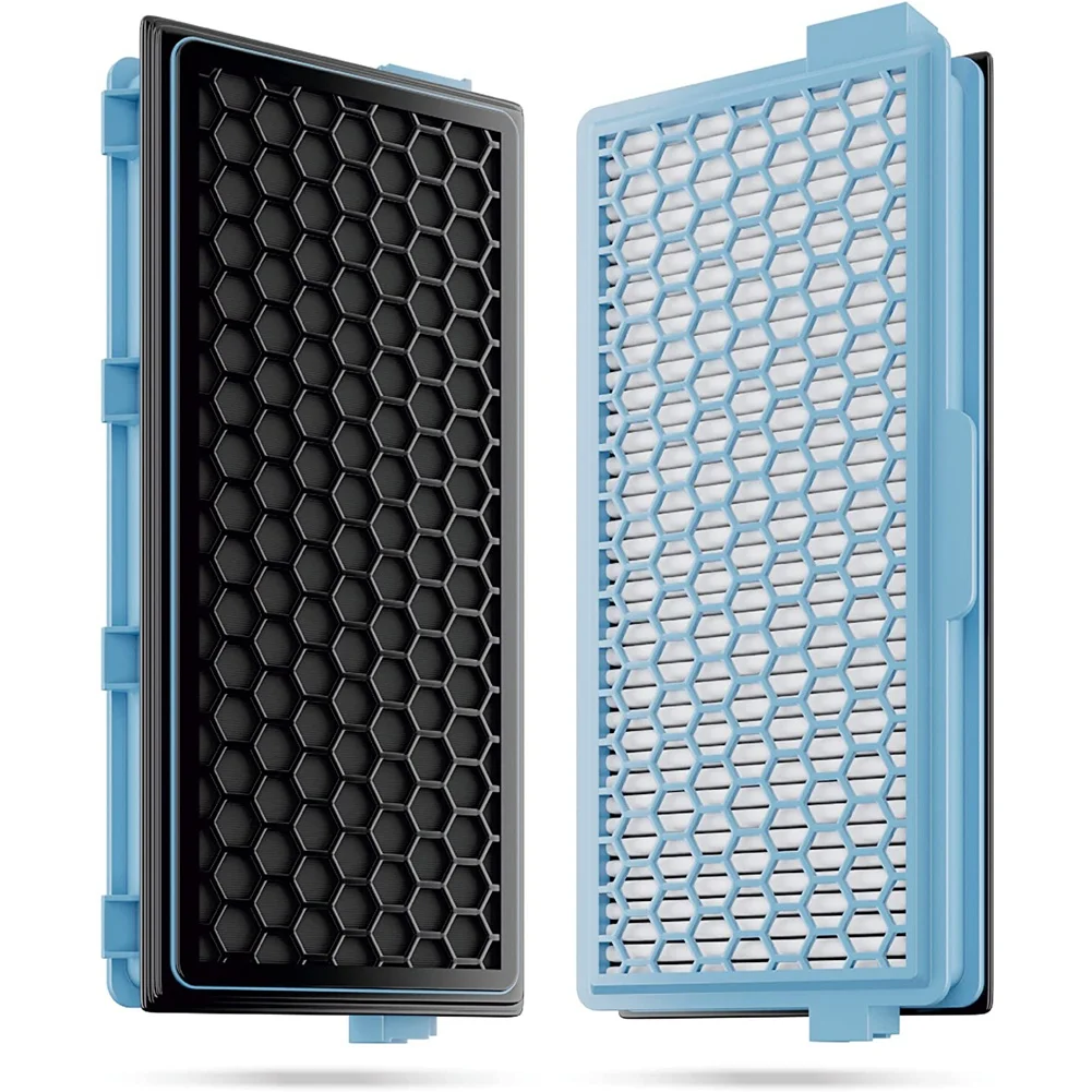 Stylish 2X HEPA Filters for Miele Vacuum Filters Compact C1-C2 Complete C2- C3 S8340 + 3 Air Clean Filters + 3 Motor Filters