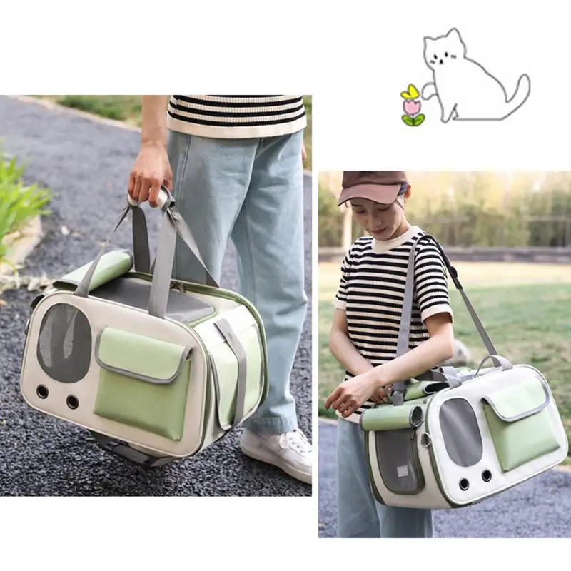 Portable Pet Dog Carrier Bag Portable Foldable Shoulder Bag Outdoor Handbag Transport Bag for Small Dogs Cats Pet Supplies