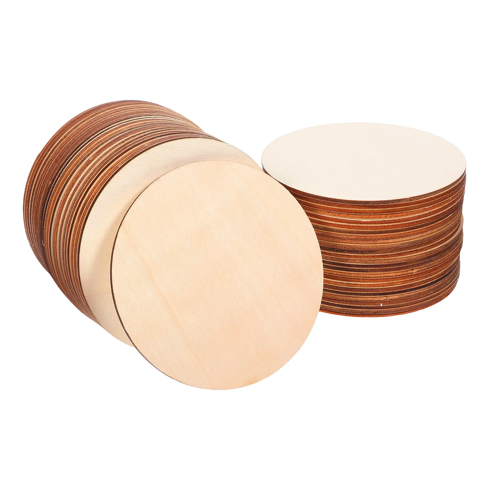 

50 шт. деревянных заготовок-кругов для поделок, DIY-проектов, декоративных дисков, подвесок для дверей, свадебного декора