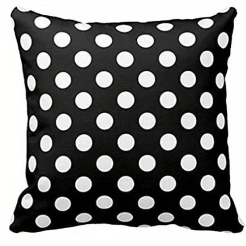 Home Decor Black & White Polka Dot Pattern Throw Pillow Pattern Cushion Cover Suitable for Sofa Bedroom Car Pillow Cover - view 4