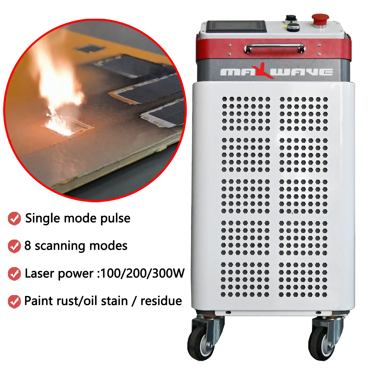 Handheld Laser Cleaning Machine Handheld Oxide Painting Coating Removal Pulsed Jpt Pulse Laser Cleaning Machine Pulse Laser