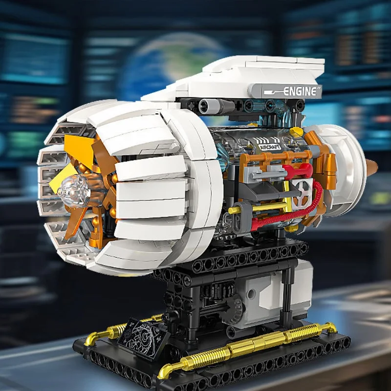 STEM Toys Blocos de Construção de Motor - 3053-YC489 Modelo de Motor Mecânico Kit de Montagem Educacional para Crianças Meninos Presente Legal