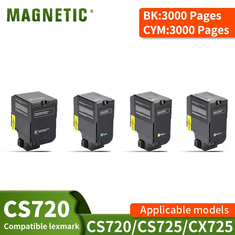 74C10Y0 CS720 Toner Cartridge Compatible Lexmark CX725 CX725de CX725dte CS720 CS720de CS720dte CS725 CS725de CS725dte Printer