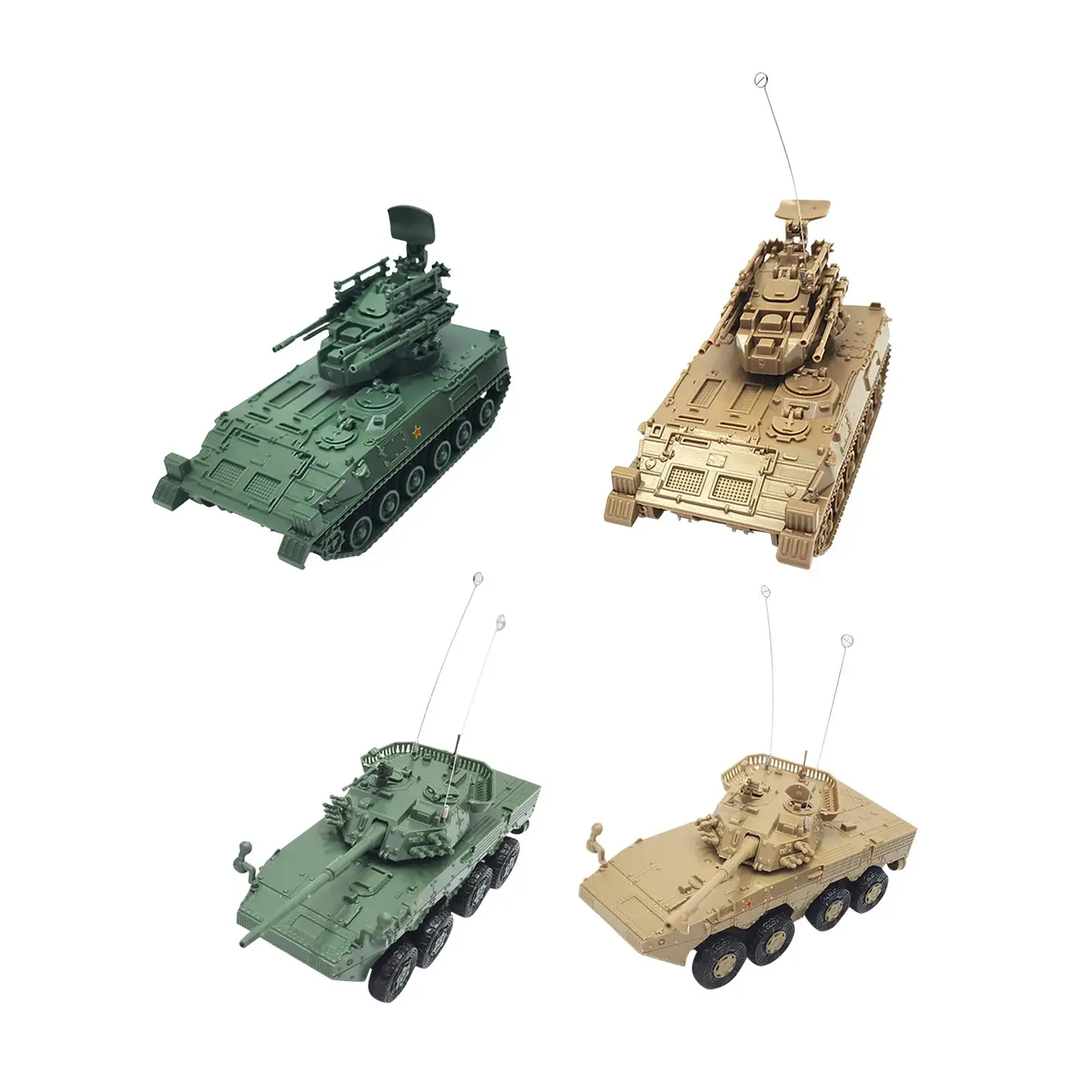 1/72 Scale 4D Tank Model DIY Reconnaissance Vehicles Armored Vehicles for Kids Adults Education Toy Collection Party Favors