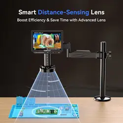 TOMLOV 4K Autofocus Microscope Camera 2000X TM4K-AF Flex Arm 8