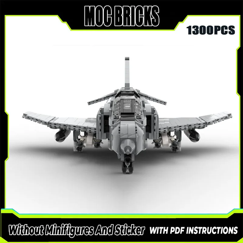 

Строительные блоки Moc, модель военного самолета F-4F, технология истребителя, модульные строительные блоки, подарок, рождественские игрушки, набор «сделай сам», сборка