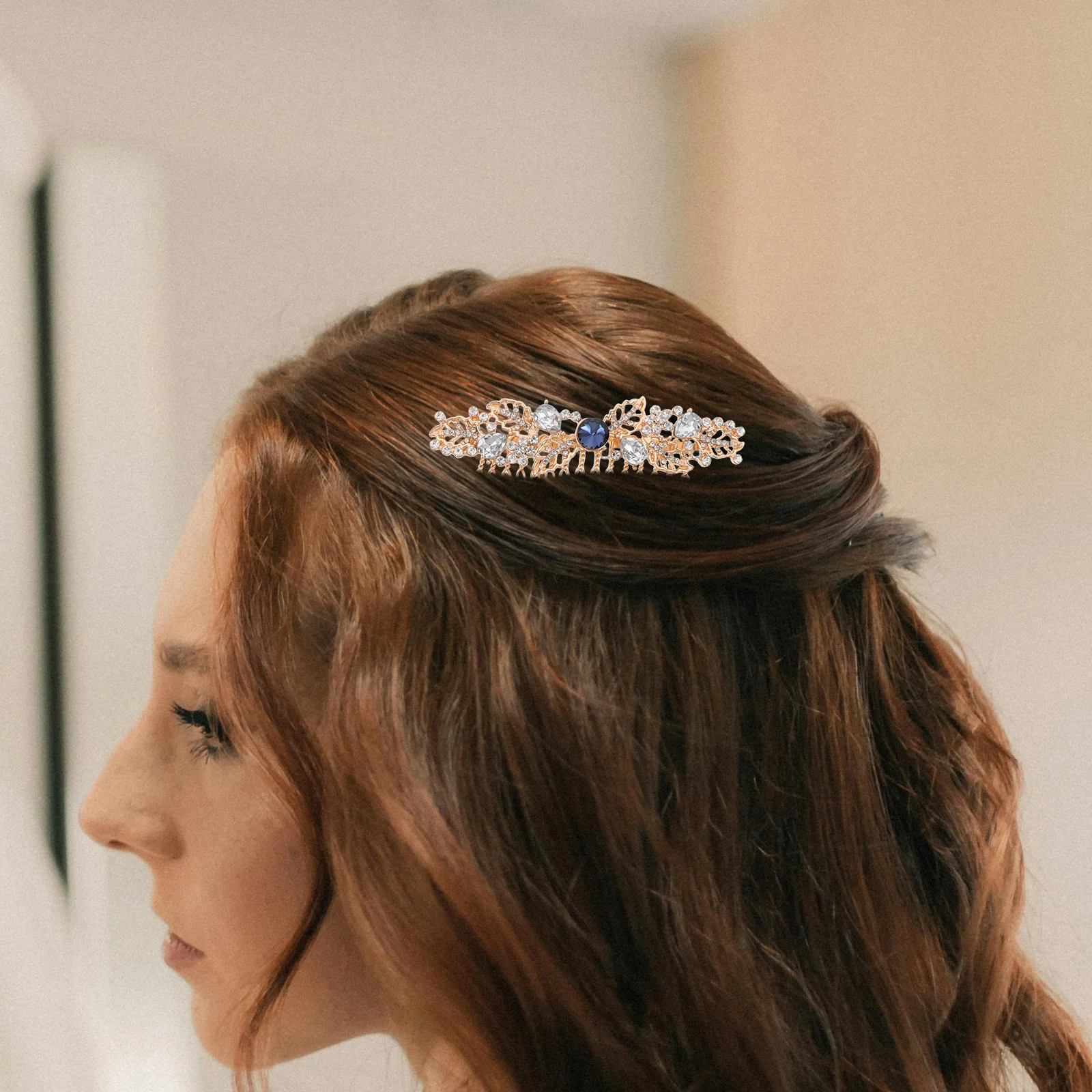 

3Pcs Wedding Bridal Hair Combs Alloy Side Flower Rhinestone Decorative Hair Accessories for Bridesmaids Styling