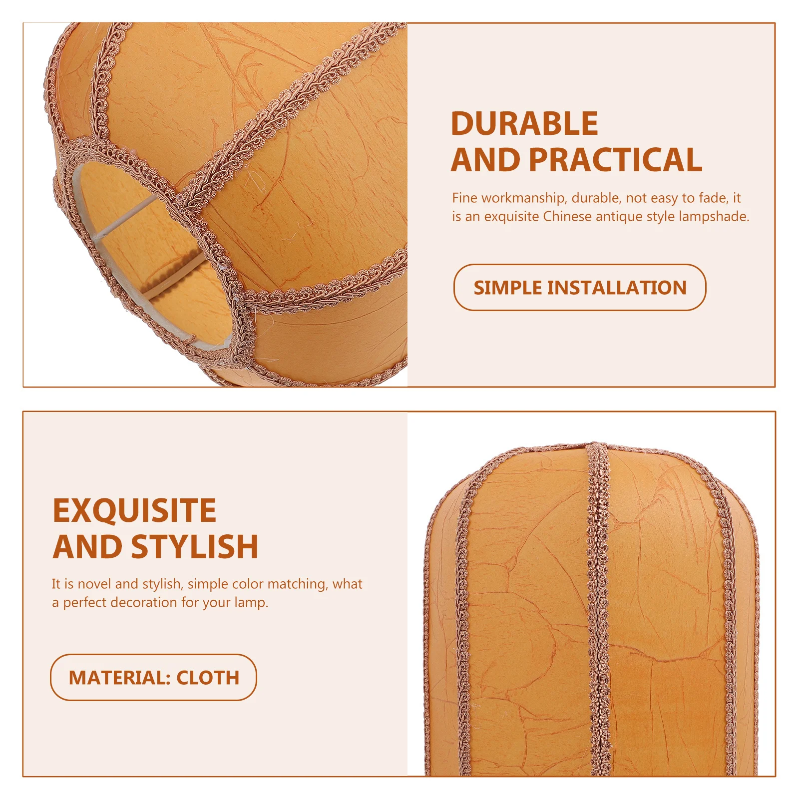 

Абажур-фонарь из искусственной овчины 20x30 см E27 в китайском стиле, настольный торшер, тканевый абажур для спальни, декора гостиной