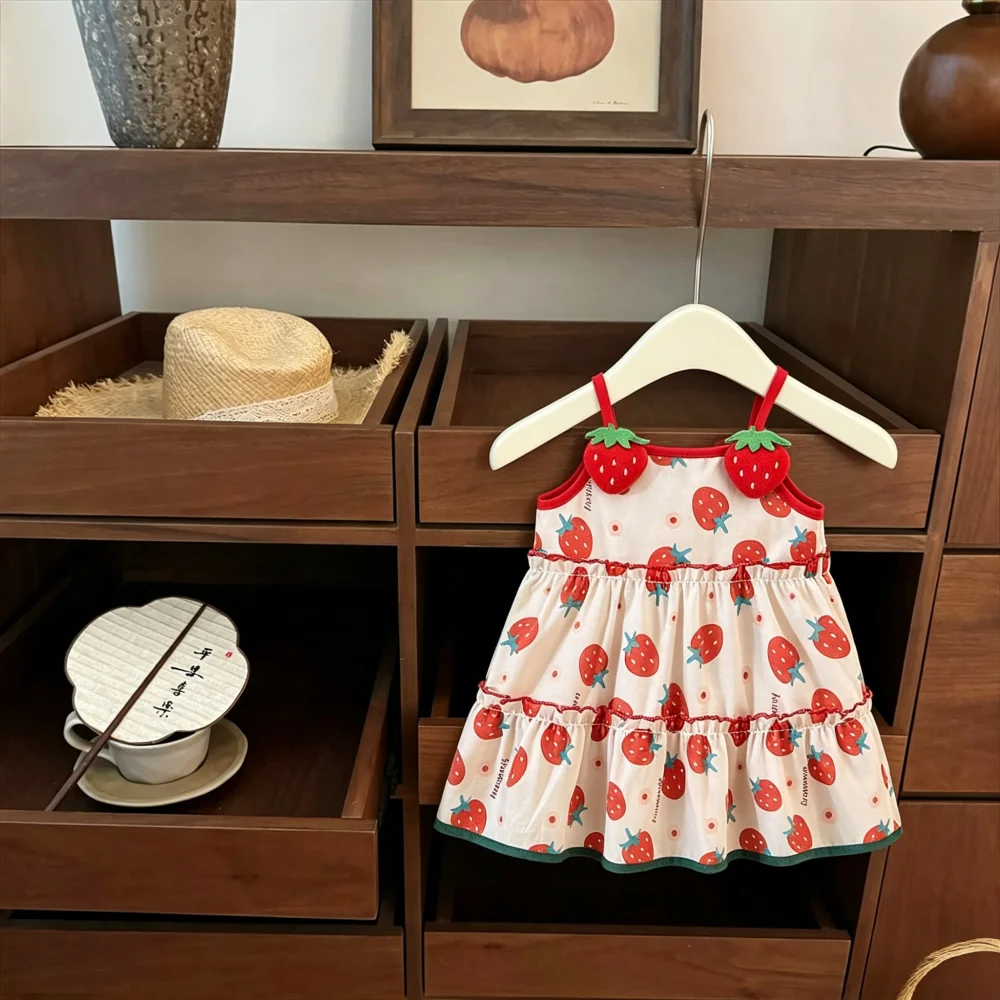 Girls' Dress Summer Cute Fruit Baby Girls' Dress Beach Sweet Baby Dress Baby Girl Clothing