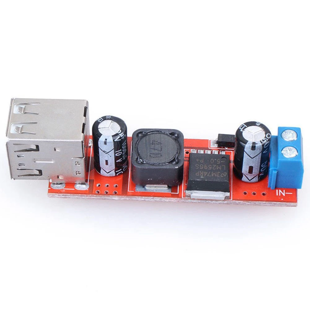 ABGN Dual USB 9V/12V/24V/36V to 5V Converter DC-DC 3A Power Module