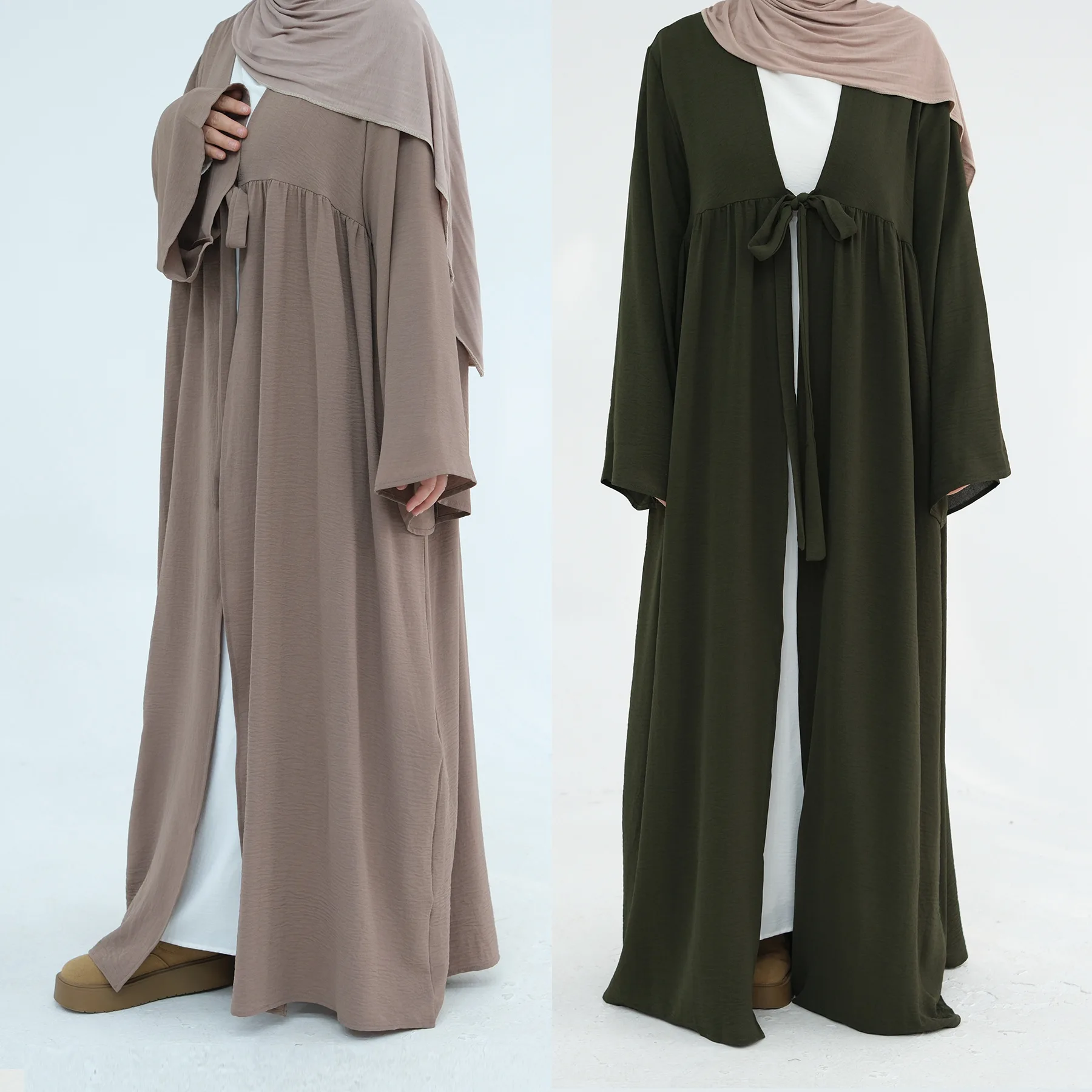 Ramadan Eid Kimono Offene Abayas für Frauen Muslimischen Kleid Türkei Kaftan Robe Femme Musulmane Vestidos Islamischen Jalabiya Dubai Kaftan