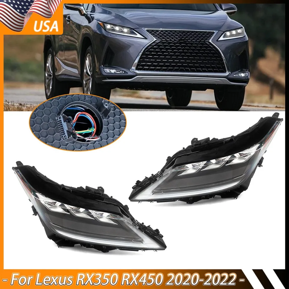 Left Right Head Lamps For Lexus RX350 RX450 2020-2022 Headlamp Assembly Triple Beam Right Side Headlight Assemblies Accessories